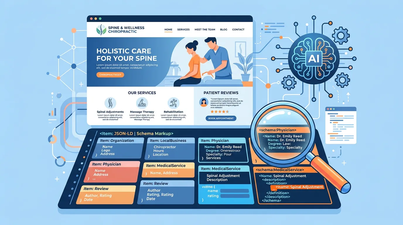 chiropractic website schema markup AI readability structured data audit