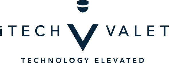 itech valet logo white black