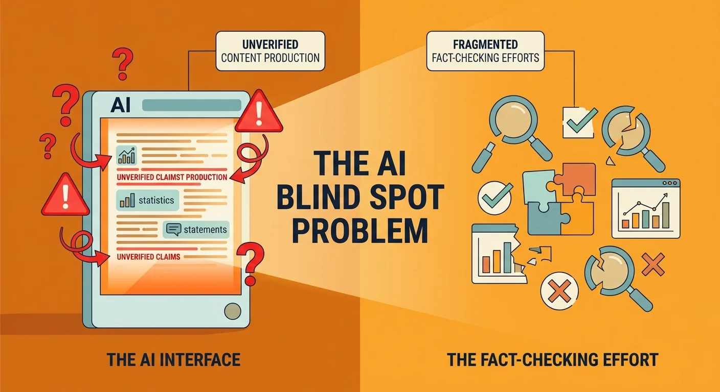 Single AI content generation showing accuracy gaps and verification blind spots in healthcare writing