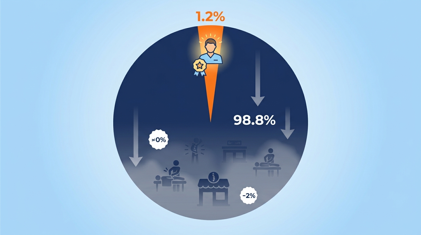 1.2 percent of local practices recommended by AI the rest are invisible to AI search