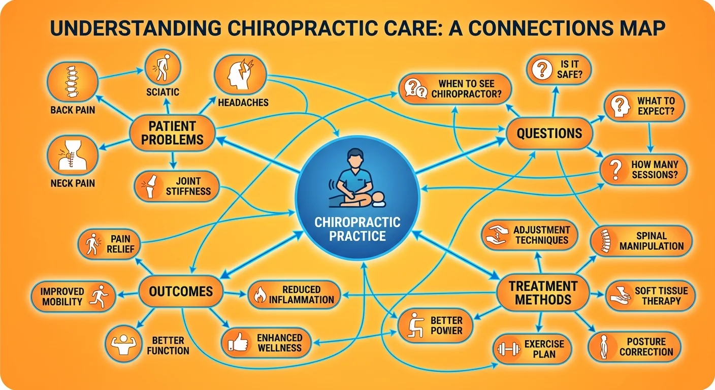 Semantic web connecting chiropractic practice to patient problems treatments and questions AI uses to determine authority