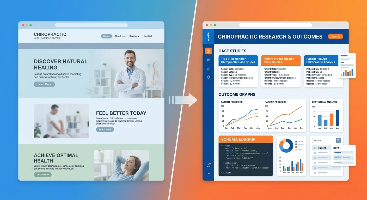 Transparency gap between generic chiropractic marketing websites and machine readable clinical data
