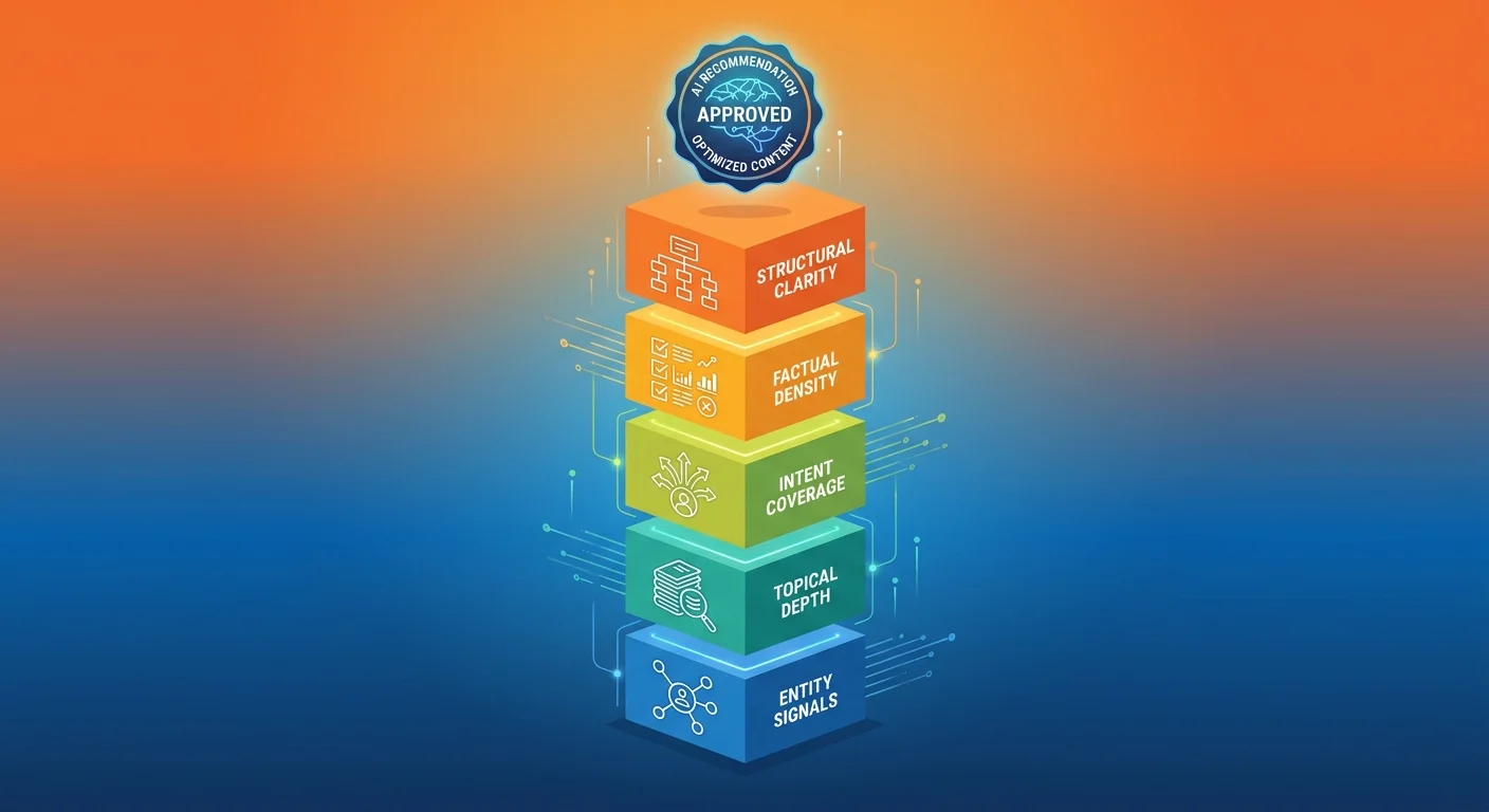 Five components of semantic anchoring from entity signals to structural clarity building AI recommendation authority
