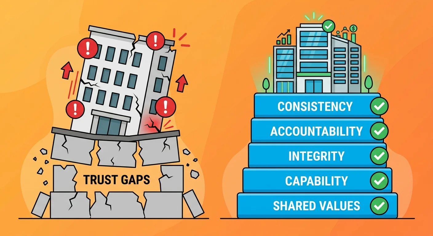 Impact of missing Entity Trust Stack layers on AI validation and recommendation capability