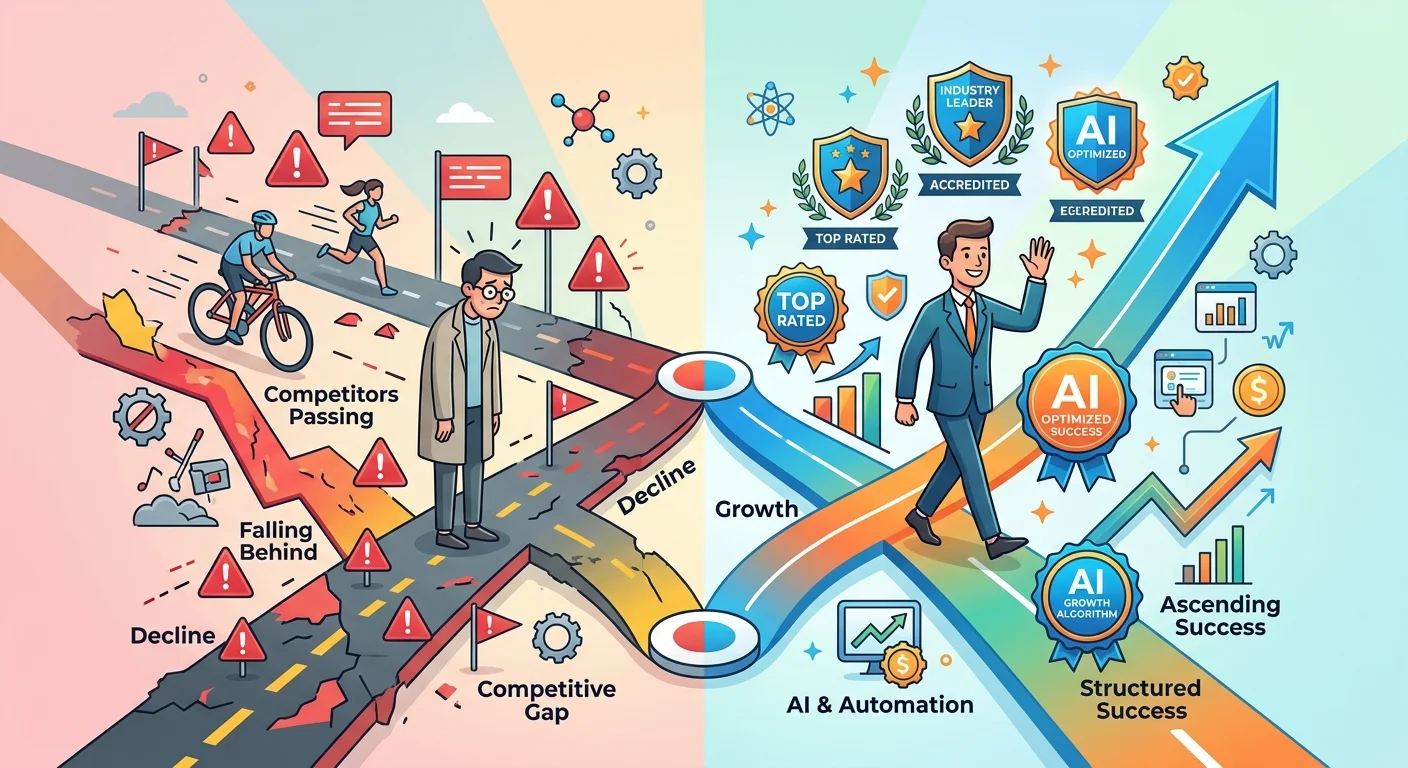competitive gap between practices using machine readable social proof and those without