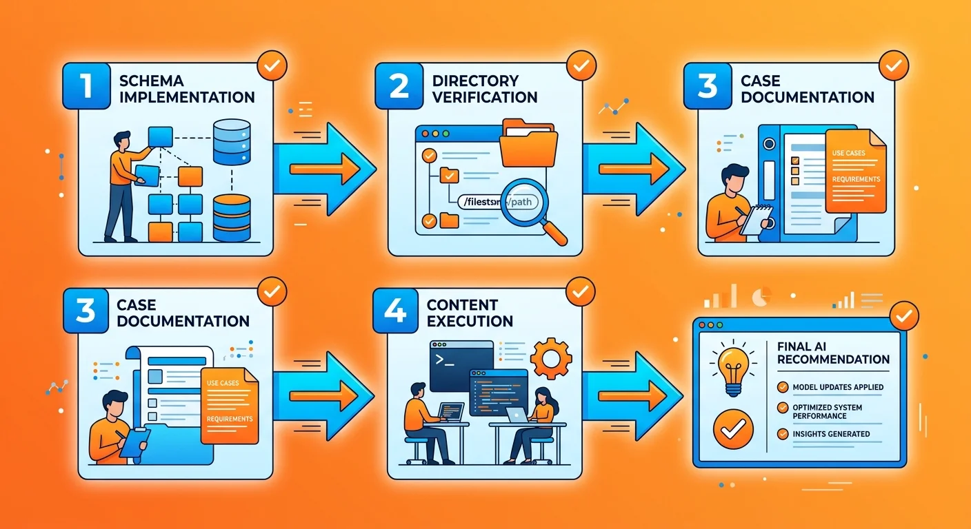 step by step process building structured proof infrastructure for AI authority
