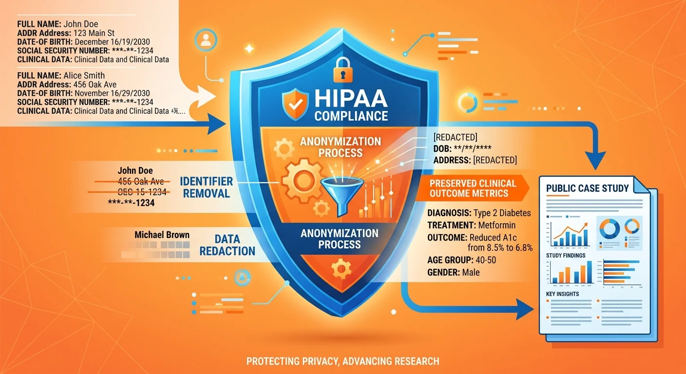 HIPAA compliant anonymization process preserving clinical outcomes while protecting patient privacy