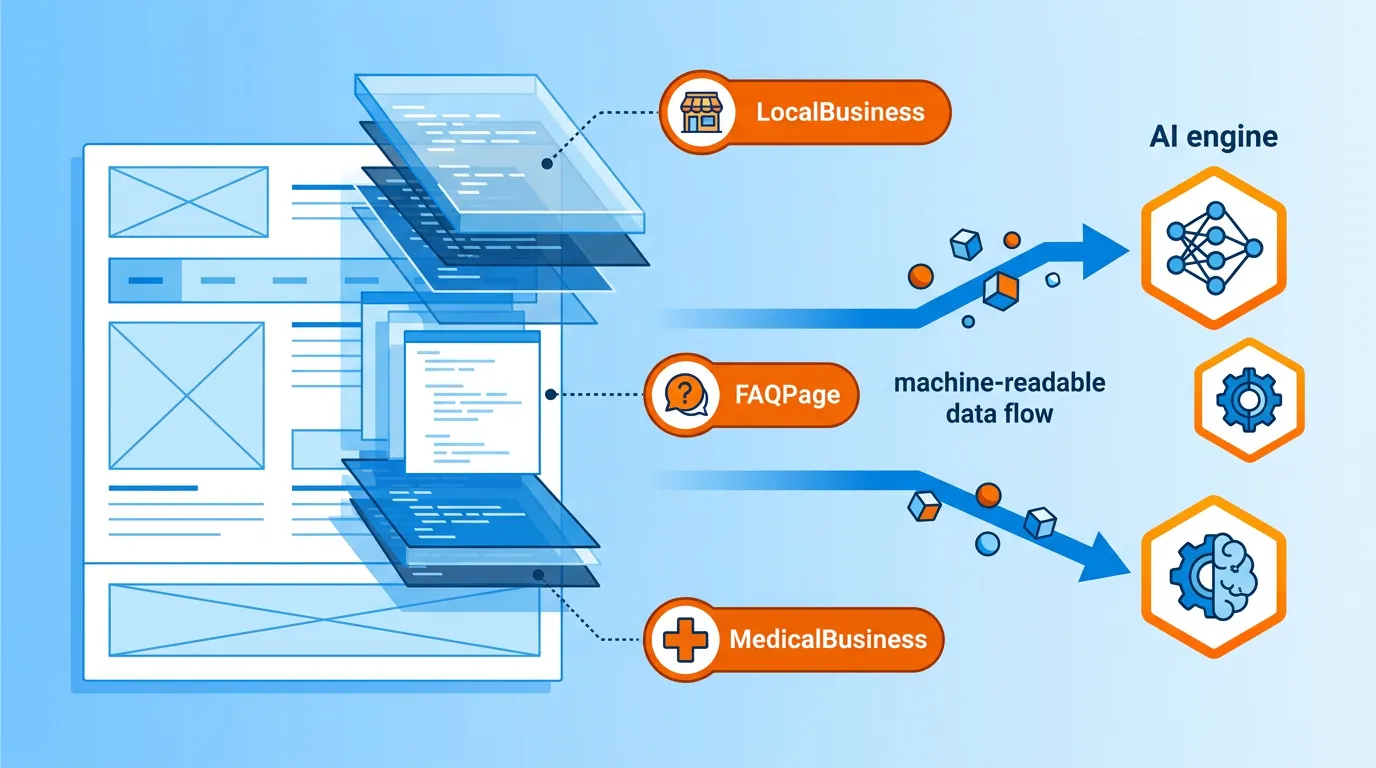chiropractic website schema markup infrastructure rebuild for AI machine readability