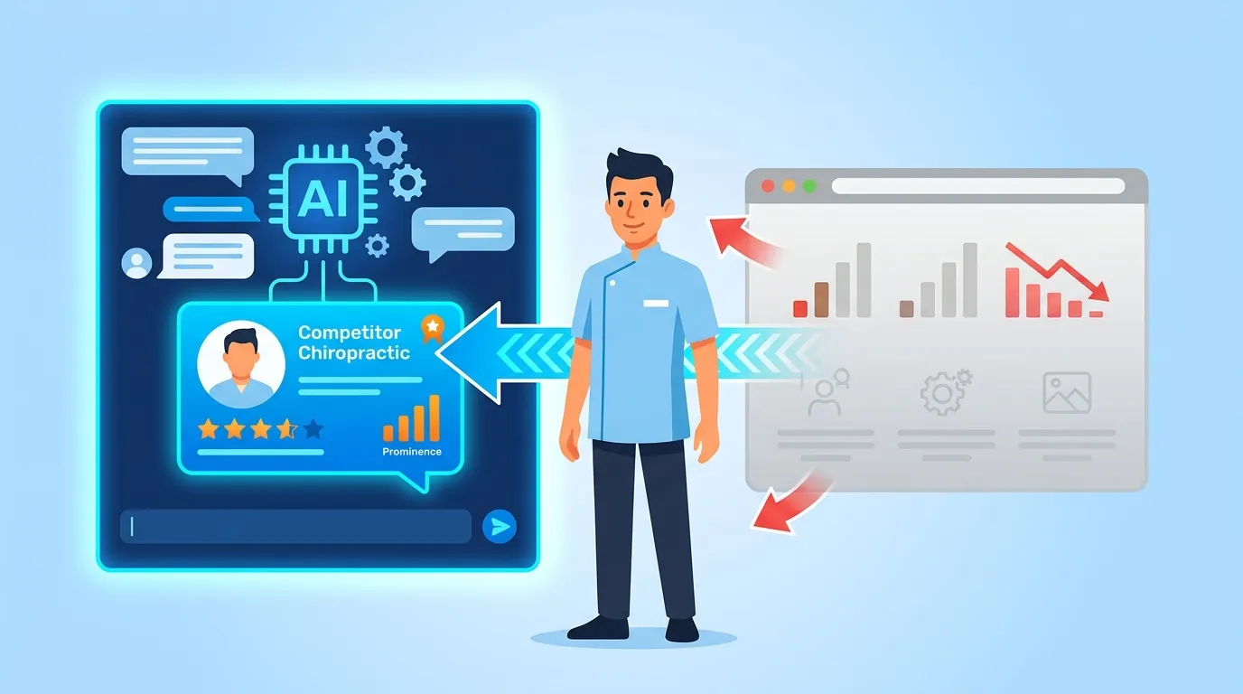 chiropractor AI invisibility versus competitor recommendation in AI chat engines