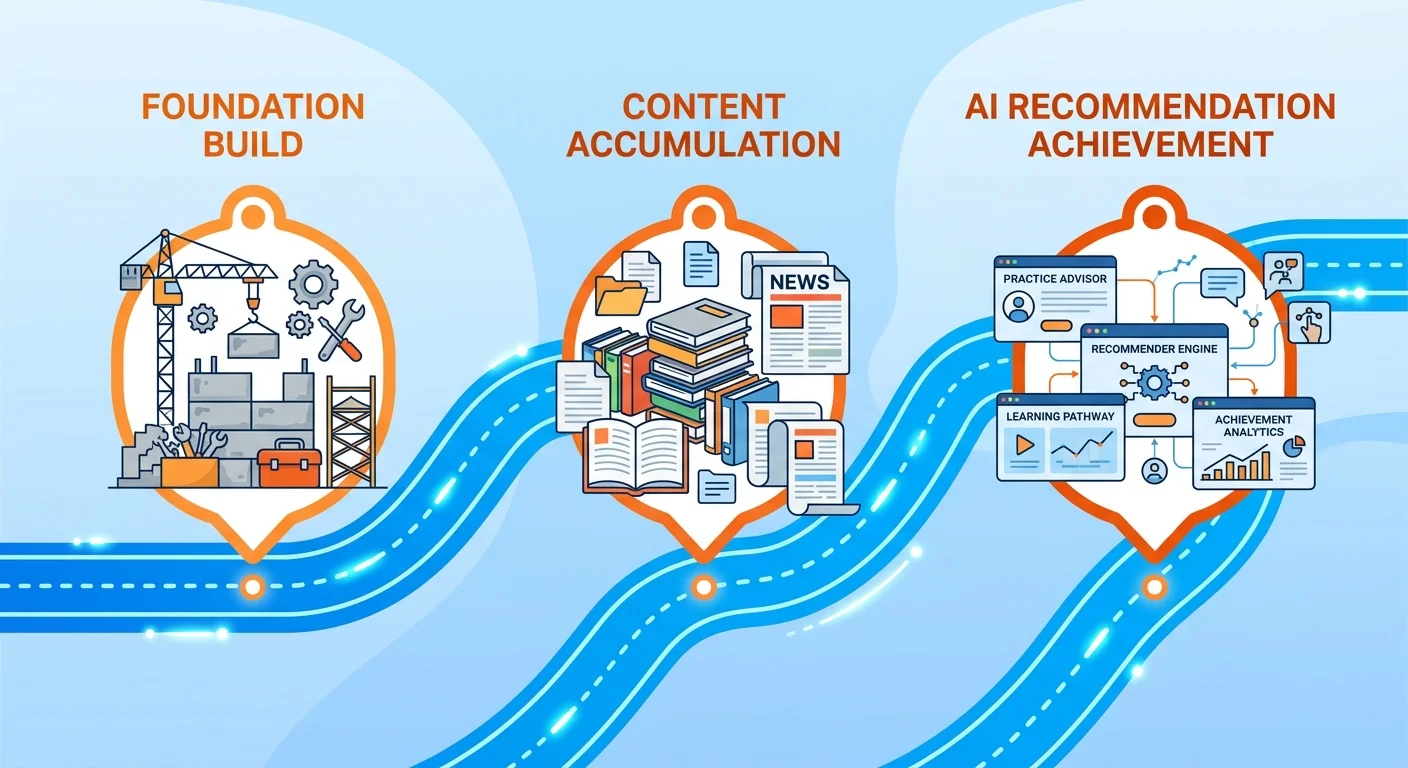 realistic timeline for displacing incumbent competitor through systematic authority building