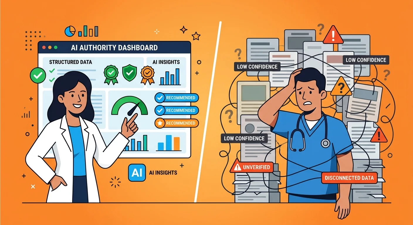 Clinical practices suited for AI Authority Content versus poor fit profiles
