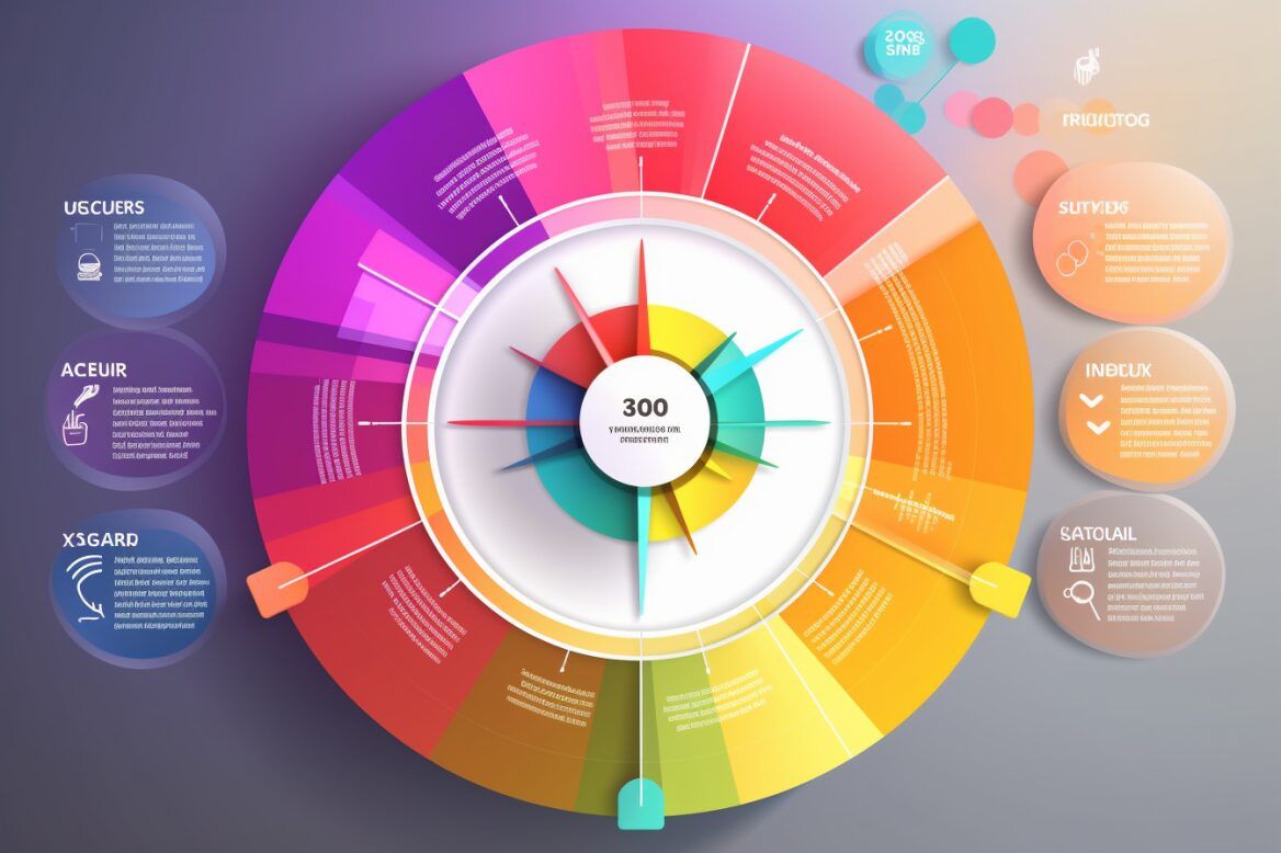 infograph of user engagement on a sales funnel