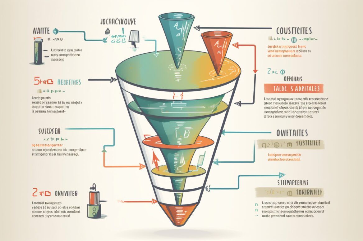 different stages of a sales funnel