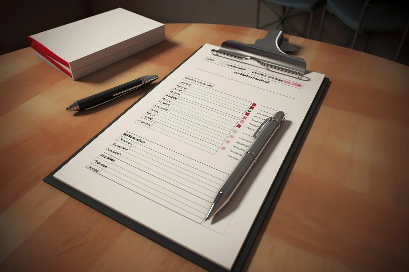 checklist on a clipboard checklist on a clipboard