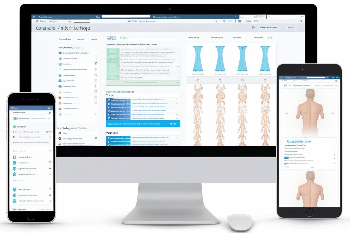 chiropractor software image on imac and iphone