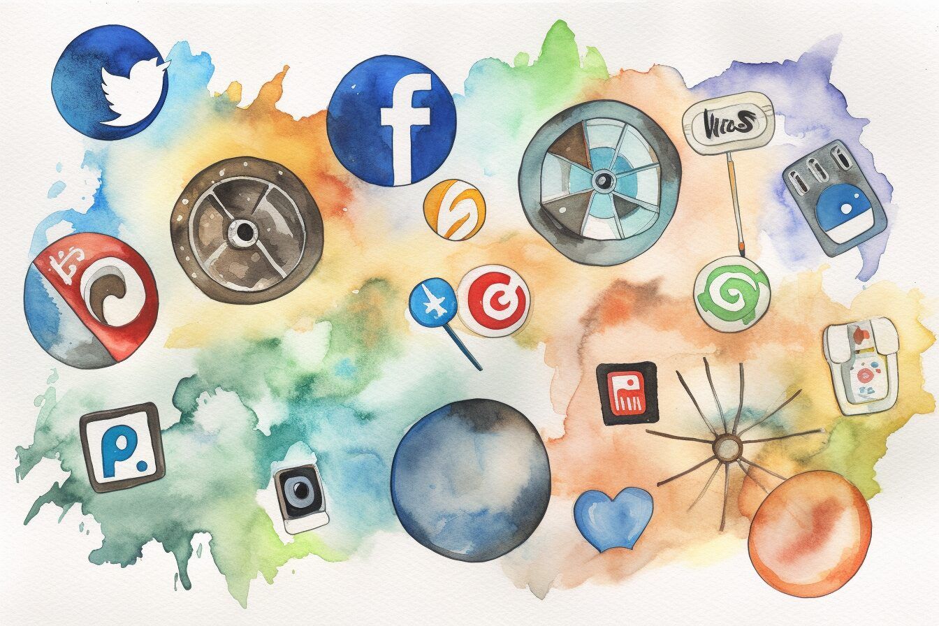 social media marketing icons