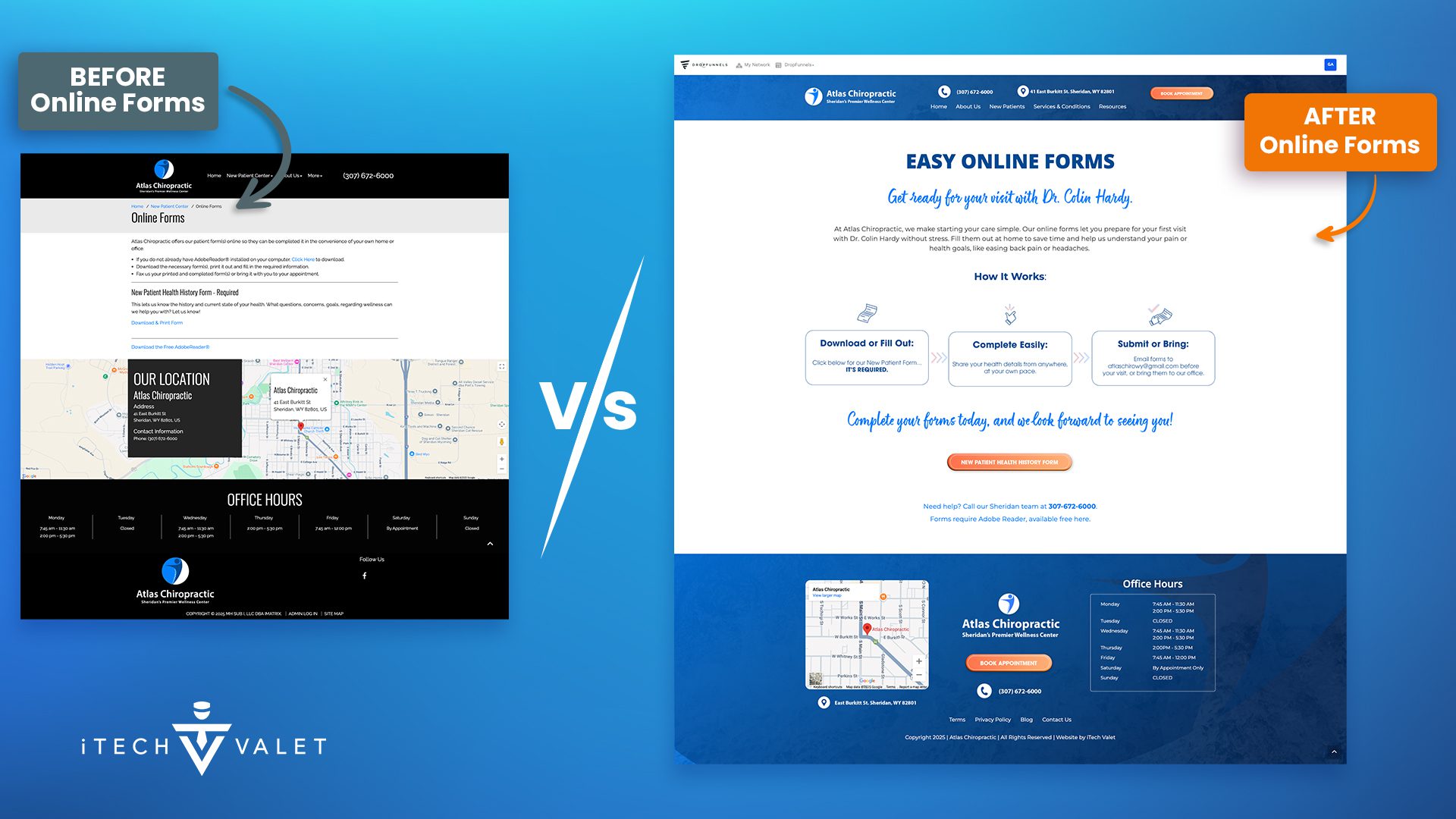 Atlas Chiro Online Forms Old vs New Atlas Chiro Online Forms Old vs New