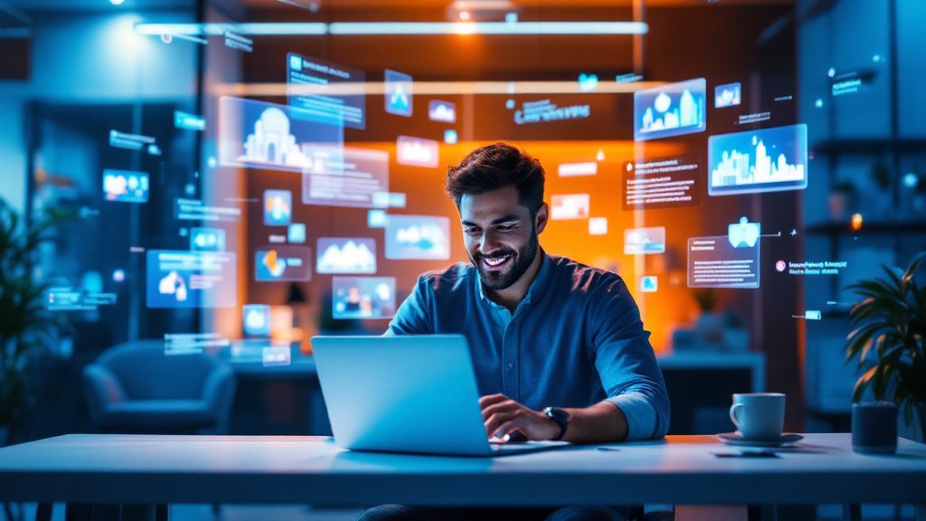 Chiropractor using AI system prompts to create personalized practice content efficiently