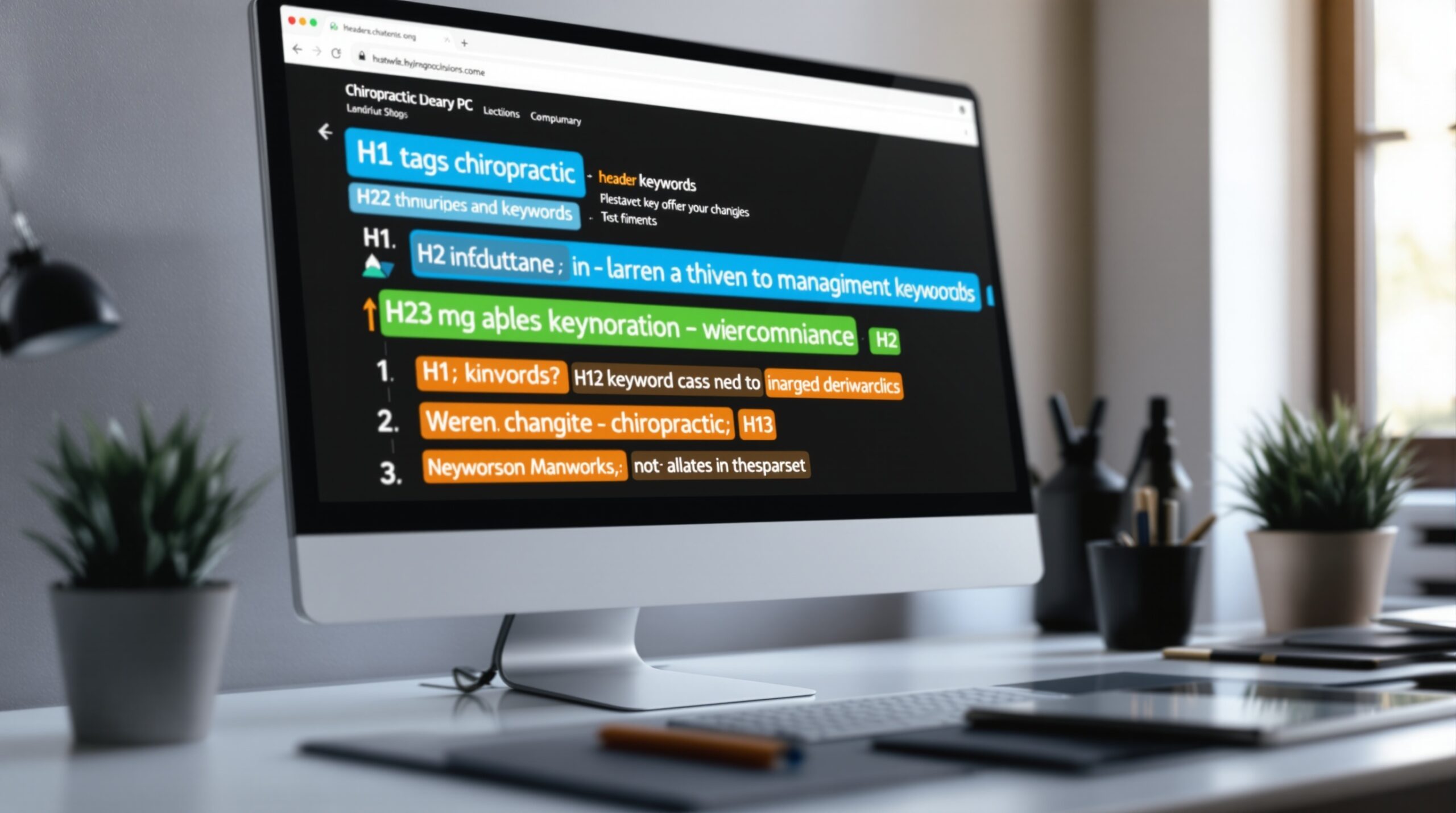 SEO keyword optimization strategy for chiropractic blog content