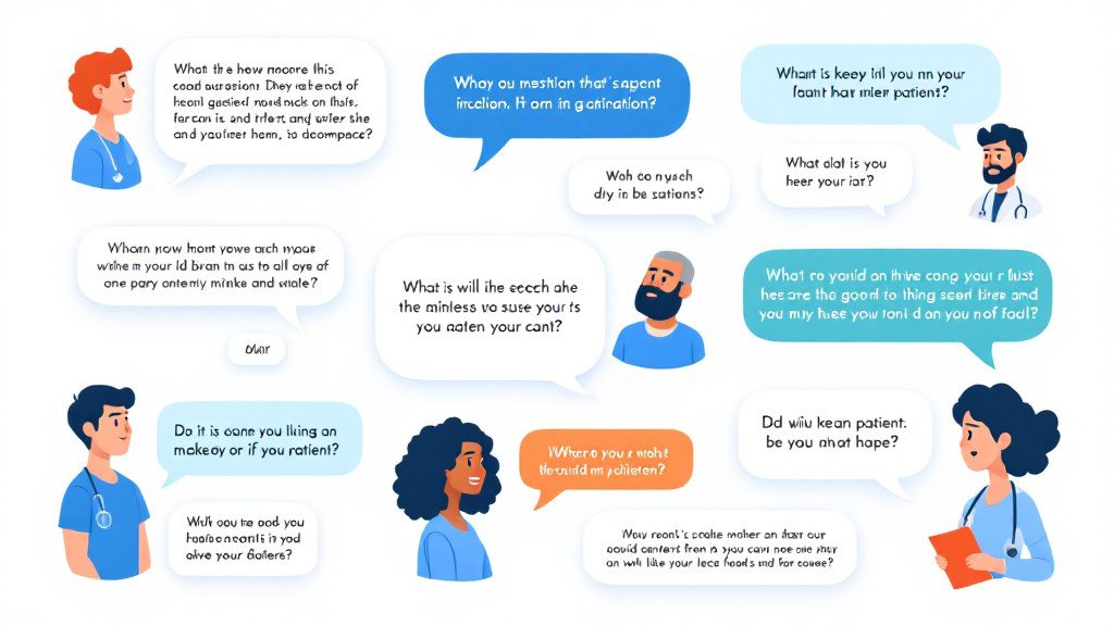 Visual representation of frequently asked patient questions about chiropractic care