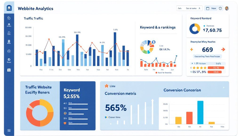 Website analytics dashboard showing chiropractic blog performance metrics