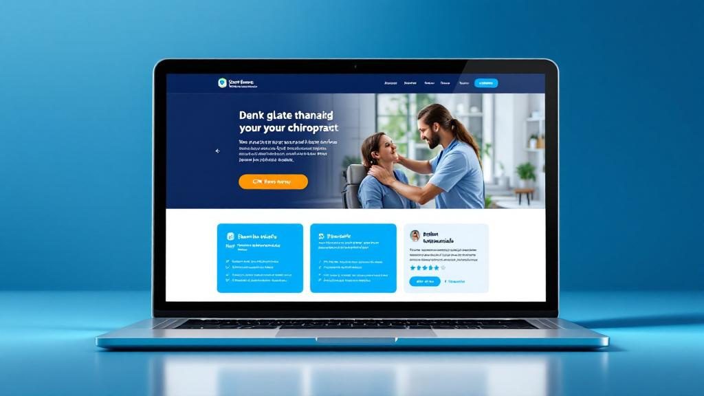 Anatomy of high-converting chiropractic landing page showing essential elements including headline, benefits, social proof, and call-to-action