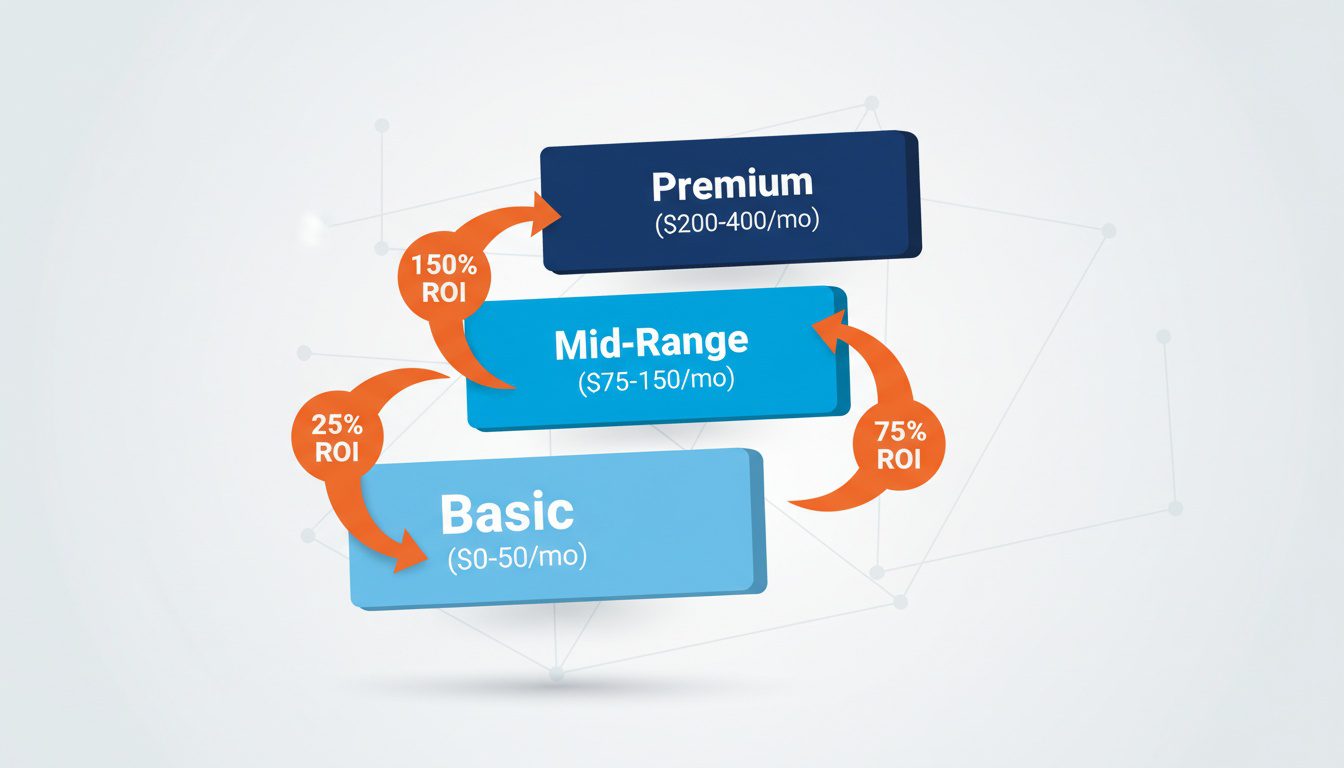 Chiropractic scheduling software pricing tiers comparison showing basic mid-range and premium options Chiropractic scheduling software pricing tiers comparison showing basic mid-range and premium options