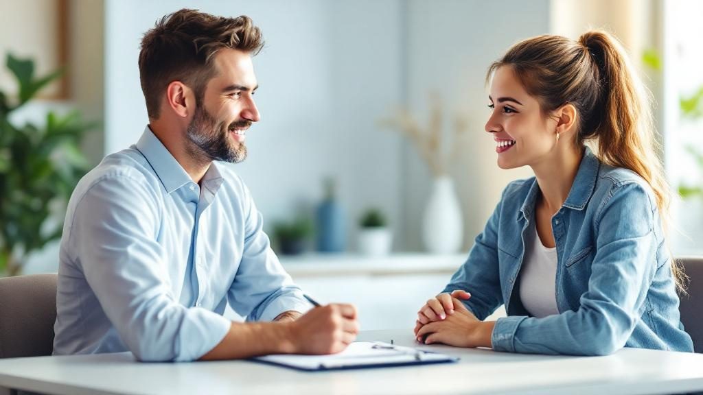 Chiropractor actively listening during patient consultation building trust and relationship foundation through communication Chiropractor actively listening during patient consultation building trust and relationship foundation through communication