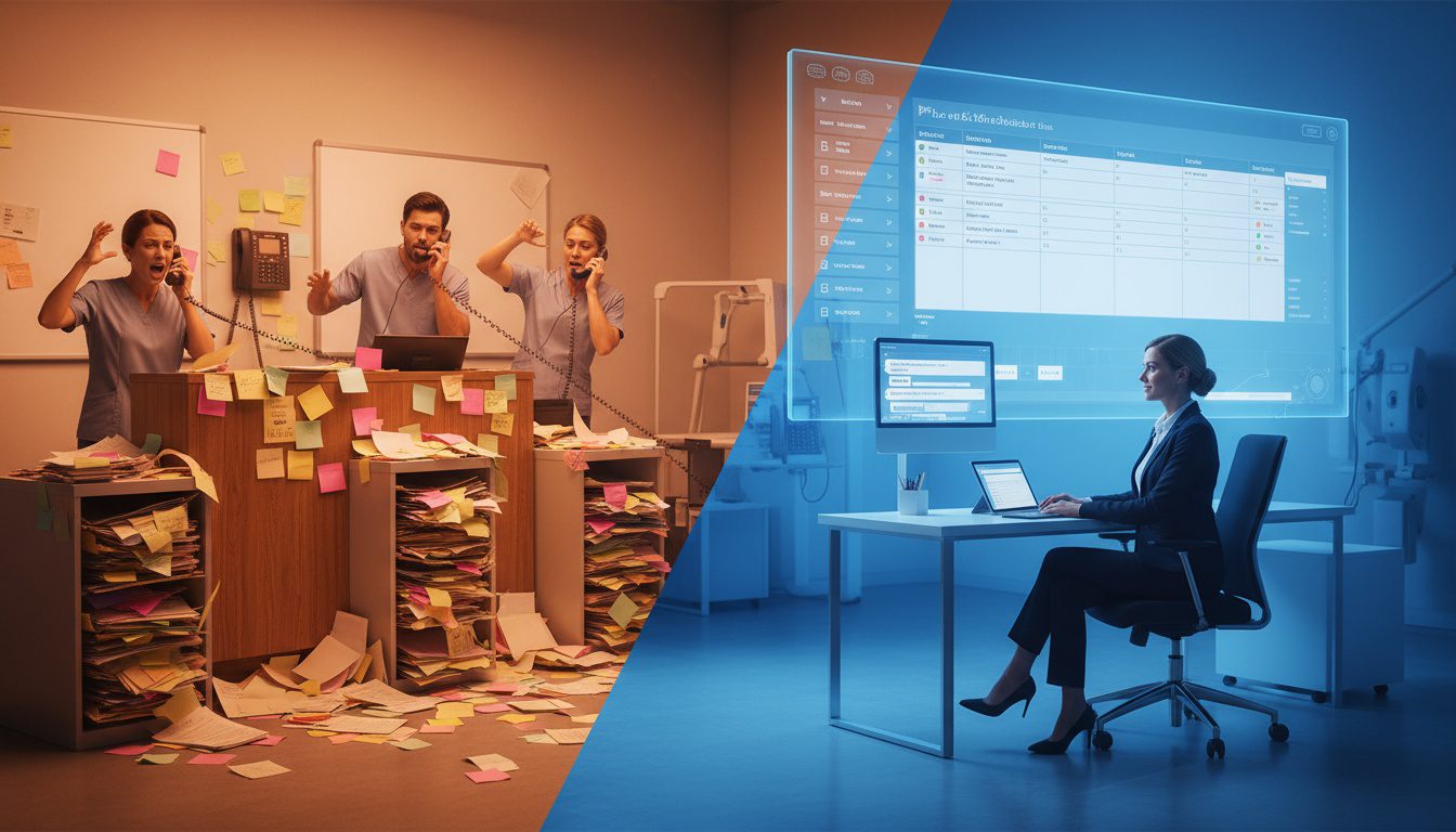 Comparison between disorganized patient management and streamlined CRM systems for chiropractic practices Comparison between disorganized patient management and streamlined CRM systems for chiropractic practices