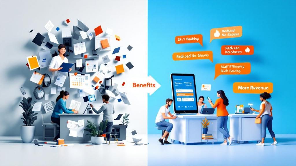 Six key criteria for choosing chiropractic appointment booking system including size_ budget_ features_ ease of use_ integration_ and security