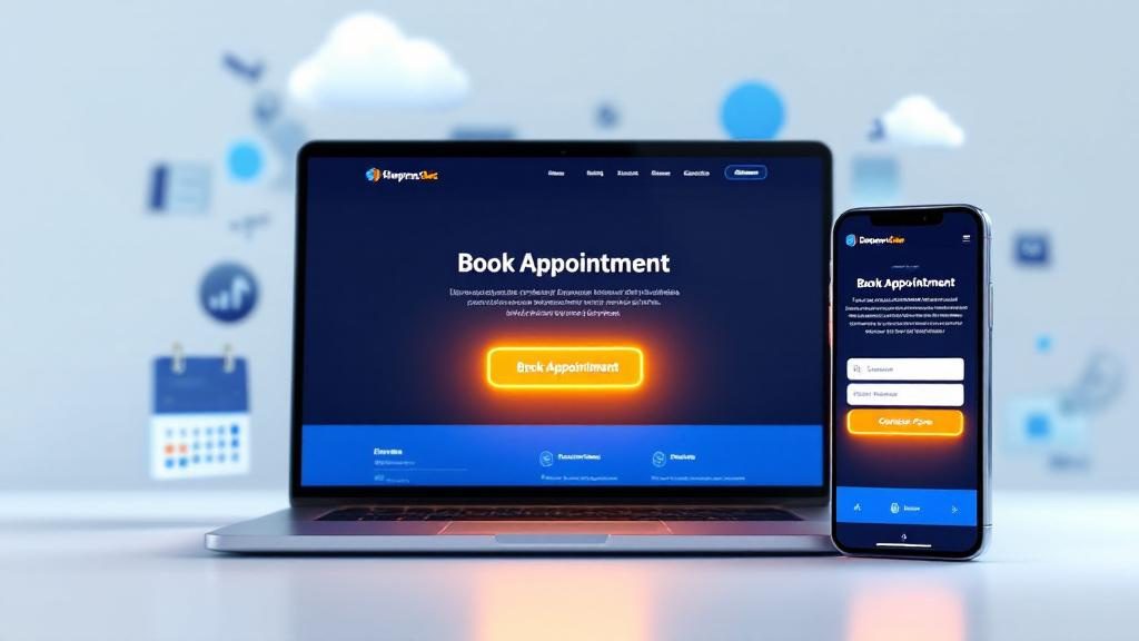 Conversion-optimized chiropractic website with prominent booking button and mobile-friendly responsive design
