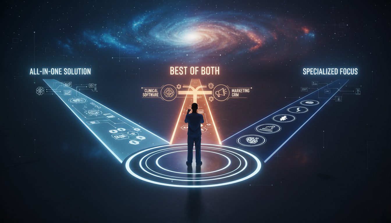 Decision framework showing different CRM approaches for chiropractic practices Decision framework showing different CRM approaches for chiropractic practices