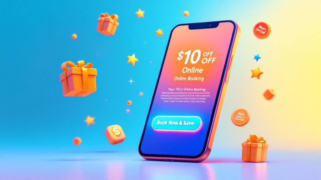 First-time user incentive promotion offering discount for using chiropractic online scheduling software for the first time First-time user incentive promotion offering discount for using chiropractic online scheduling software for the first time