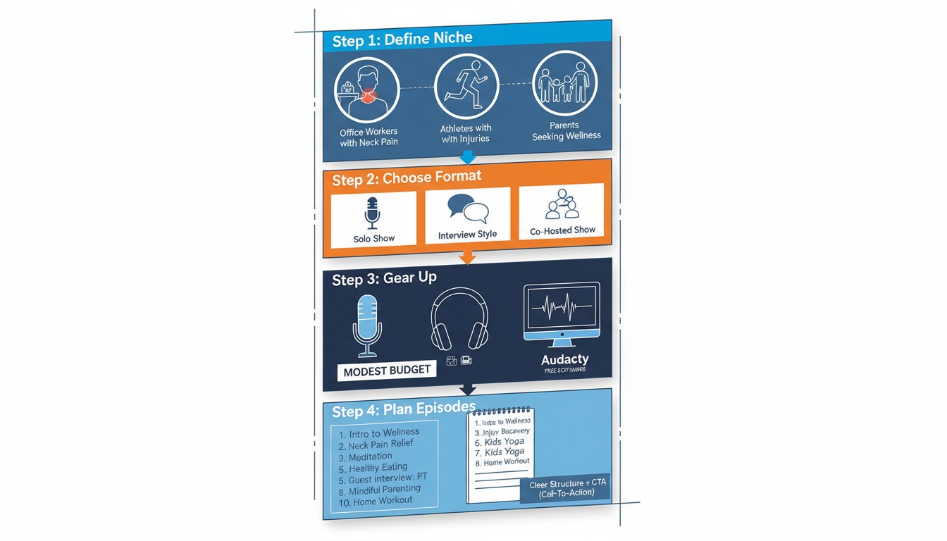 Four-step chiropractic podcast launch blueprint from planning to recording Four-step chiropractic podcast launch blueprint from planning to recording