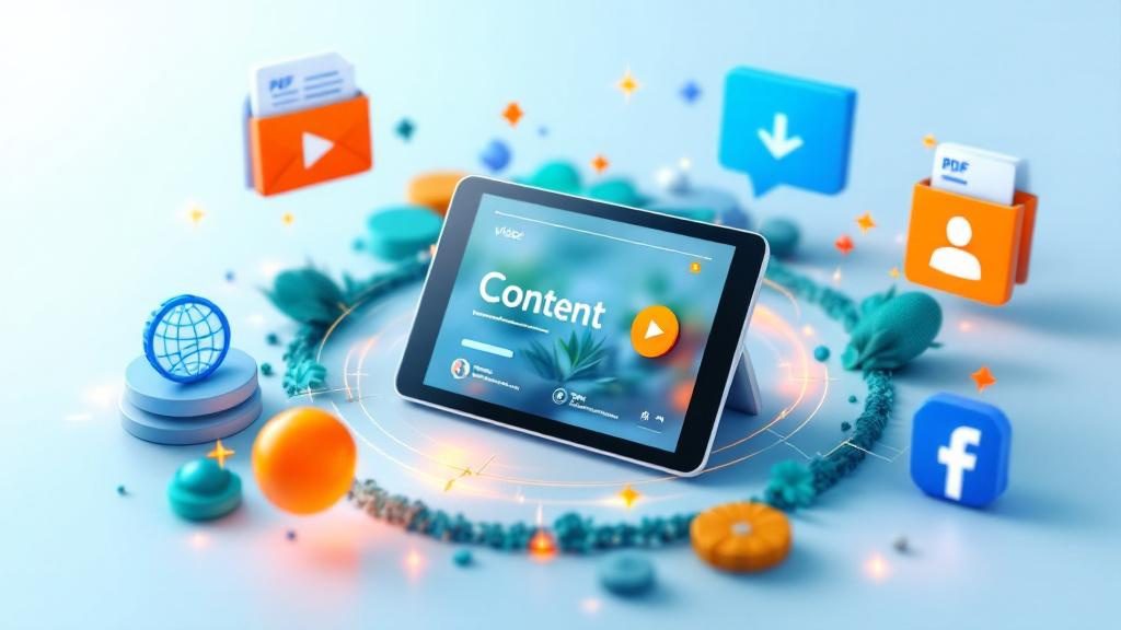 Holistic chiropractic content marketing strategy showing blog posts, videos, downloadable guides, and educational materials