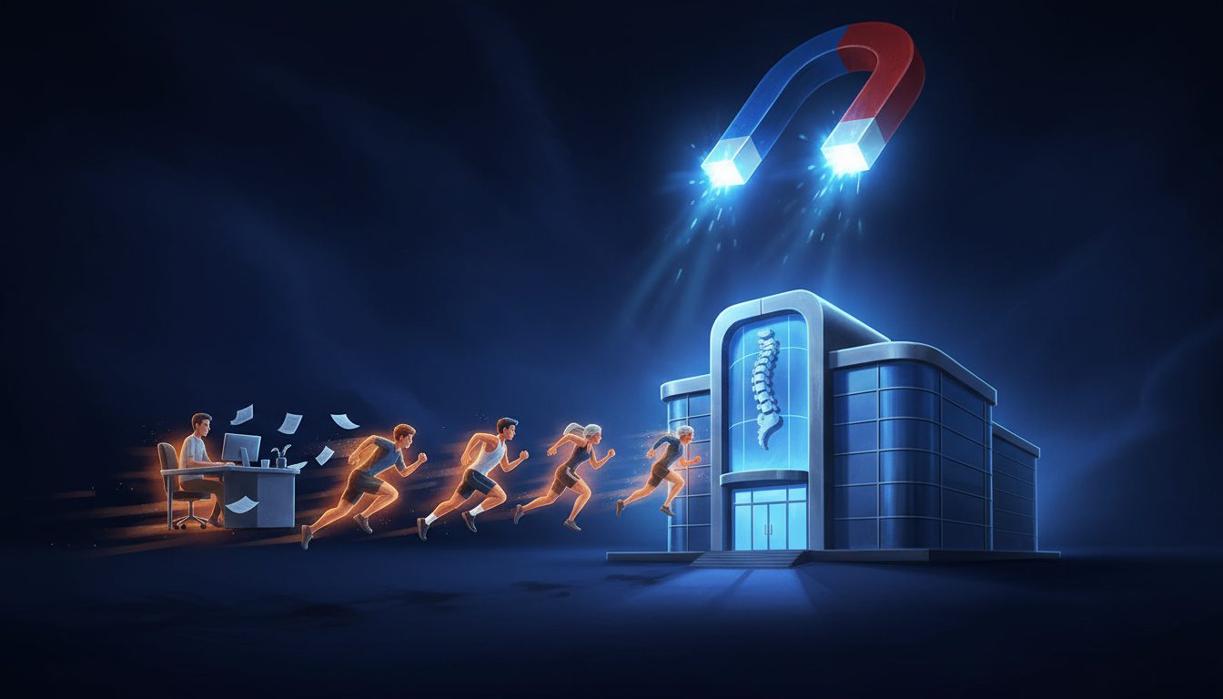 Lead magnet attracting different types of chiropractic patients to practice Lead magnet attracting different types of chiropractic patients to practice