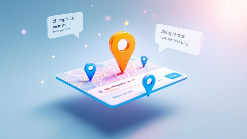 Local SEO results showing chiropractic practice ranking in top position of Google local pack search results Local SEO results showing chiropractic practice ranking in top position of Google local pack search results