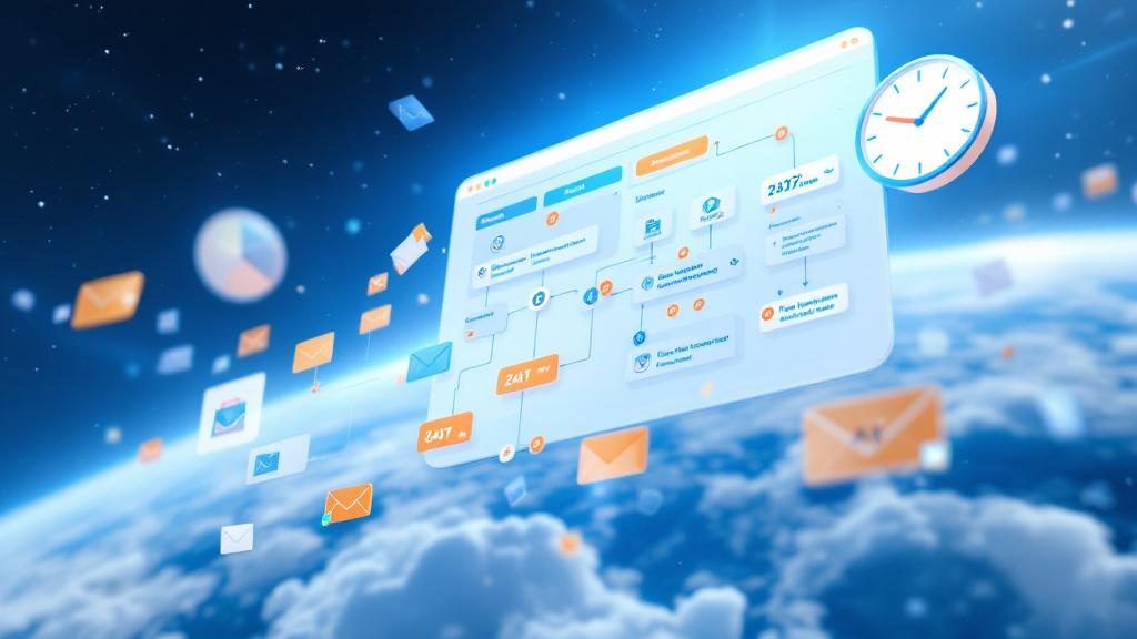 Marketing automation dashboard showing automated workflows for email campaigns, appointment reminders, and patient follow-ups for chiropractors