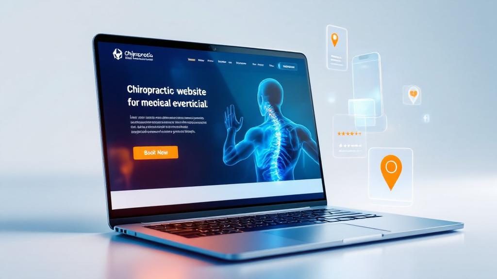 Modern chiropractic practice website with mobile optimization and online booking for digital patient acquisition Modern chiropractic practice website with mobile optimization and online booking for digital patient acquisition
