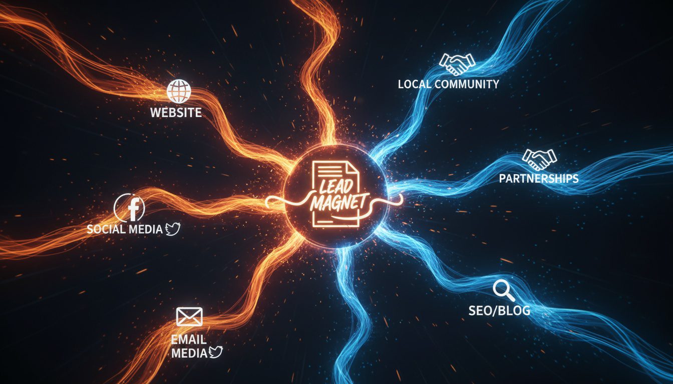 Multiple promotional channels for distributing chiropractic lead magnets Multiple promotional channels for distributing chiropractic lead magnets