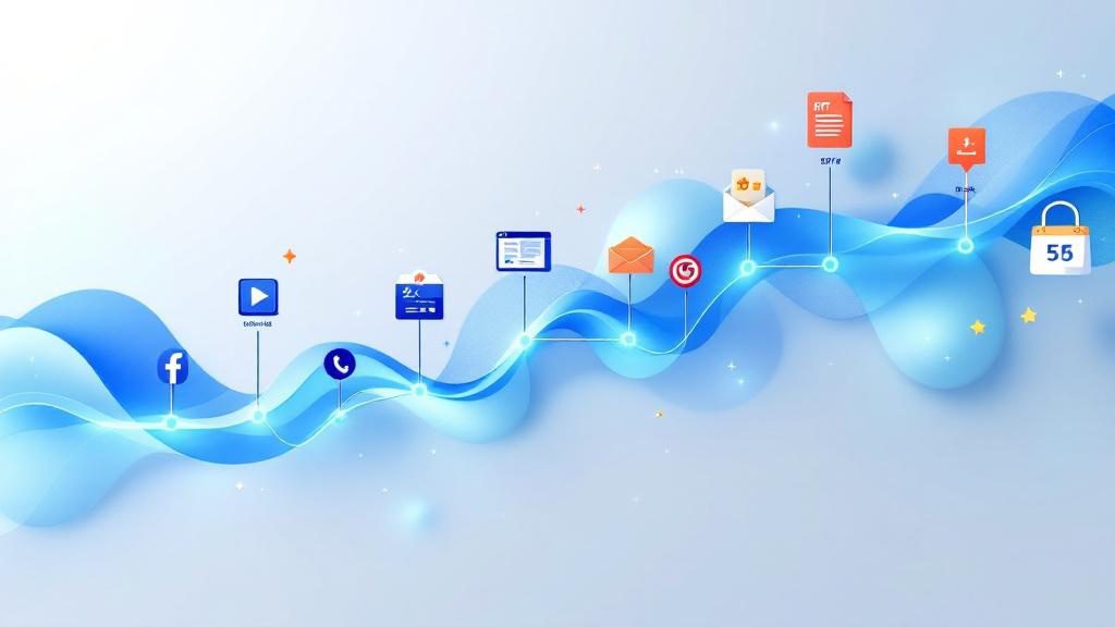 Real patient journey through chiropractic marketing funnel showing touchpoints from awareness to appointment booking and review