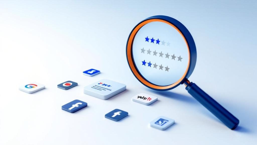 Reputation audit process showing review monitoring across multiple platforms for chiropractic practices