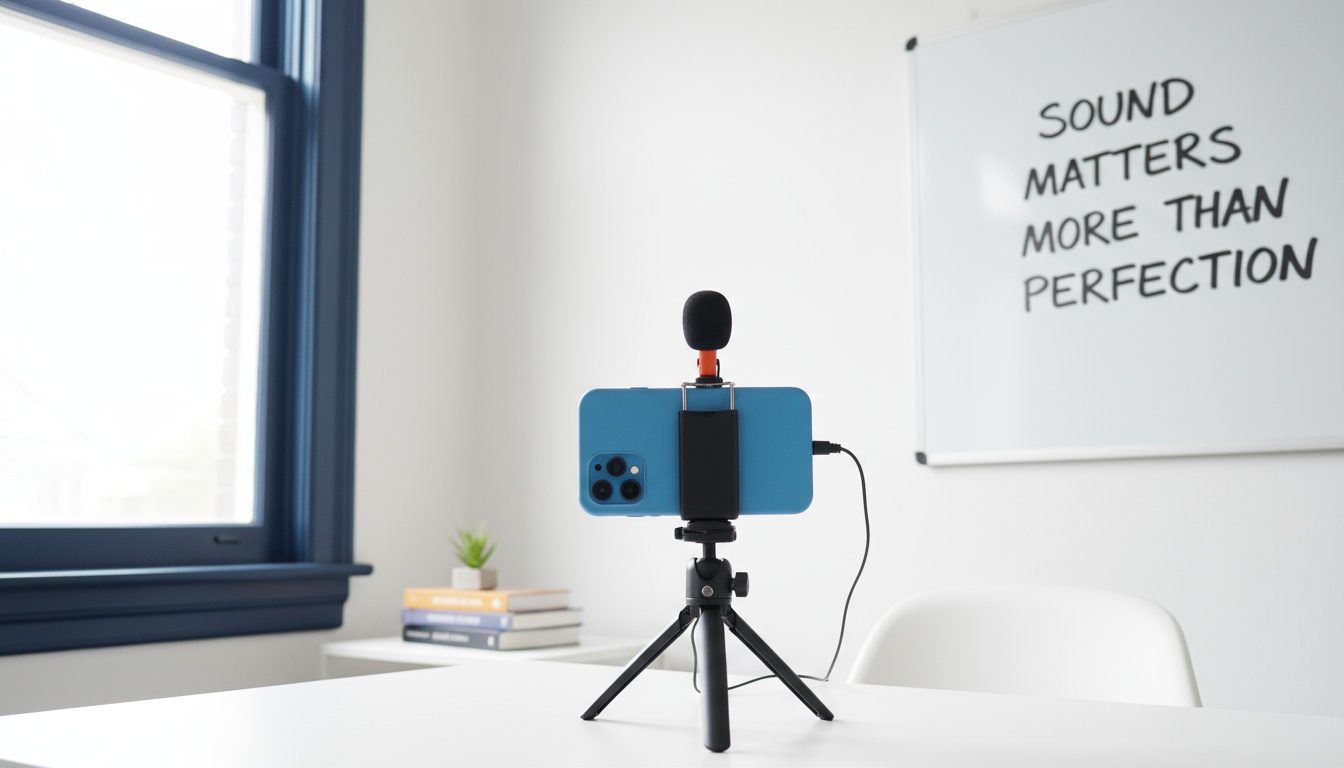 Simple affordable video testimonial equipment using smartphone_ basic mic_ and natural lighting