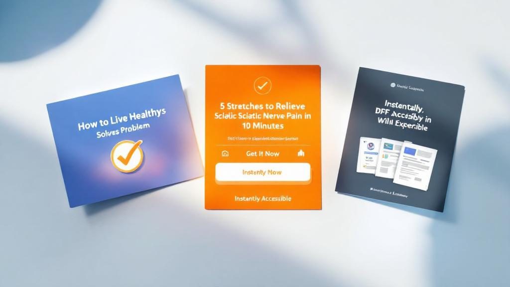 Three essential lead magnet ingredients showing problem-solving specificity_ instant access_ and professional expertise demonstration