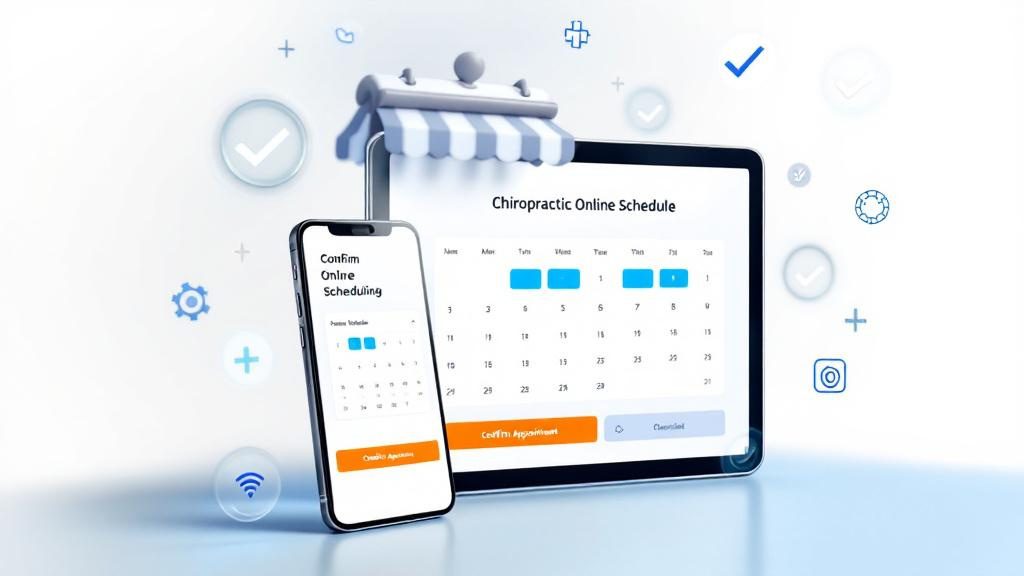 User-friendly chiropractic online scheduling software interface showing mobile-responsive design ready for patient use User-friendly chiropractic online scheduling software interface showing mobile-responsive design ready for patient use