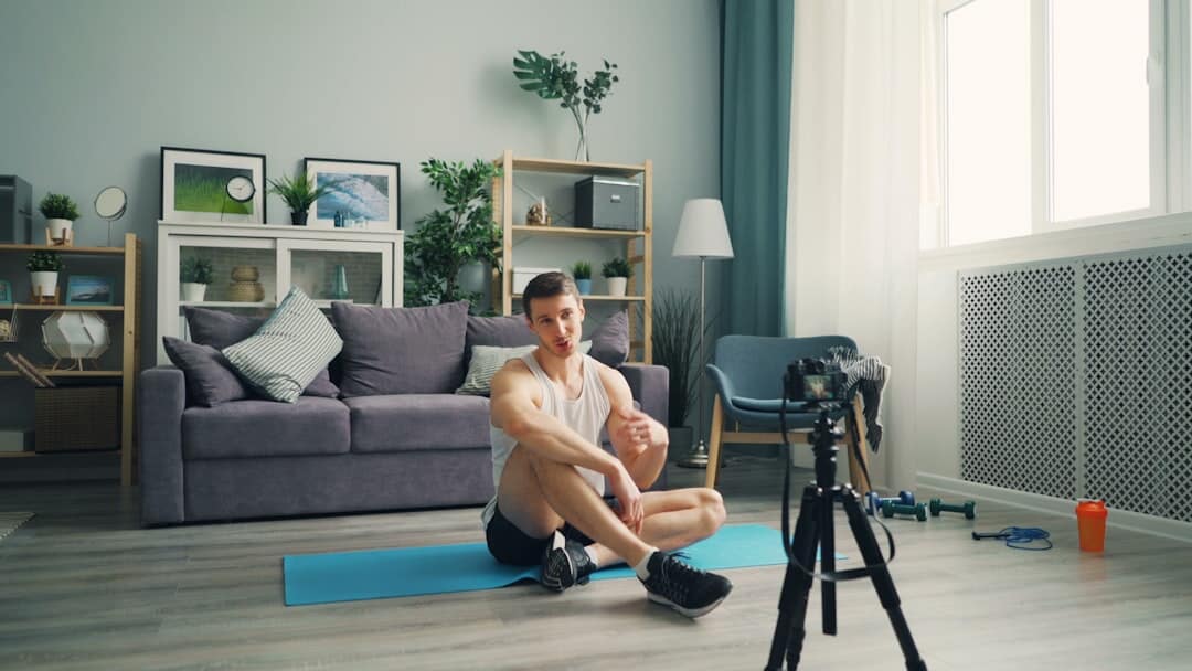 filming youtube video