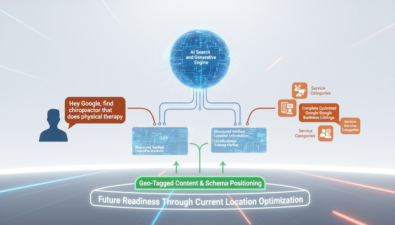 AI and voice search evolution relying on geo-tagged content and structured location data
