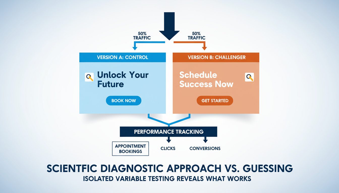 A_B testing methodology comparing two versions to determine which drives better marketing results