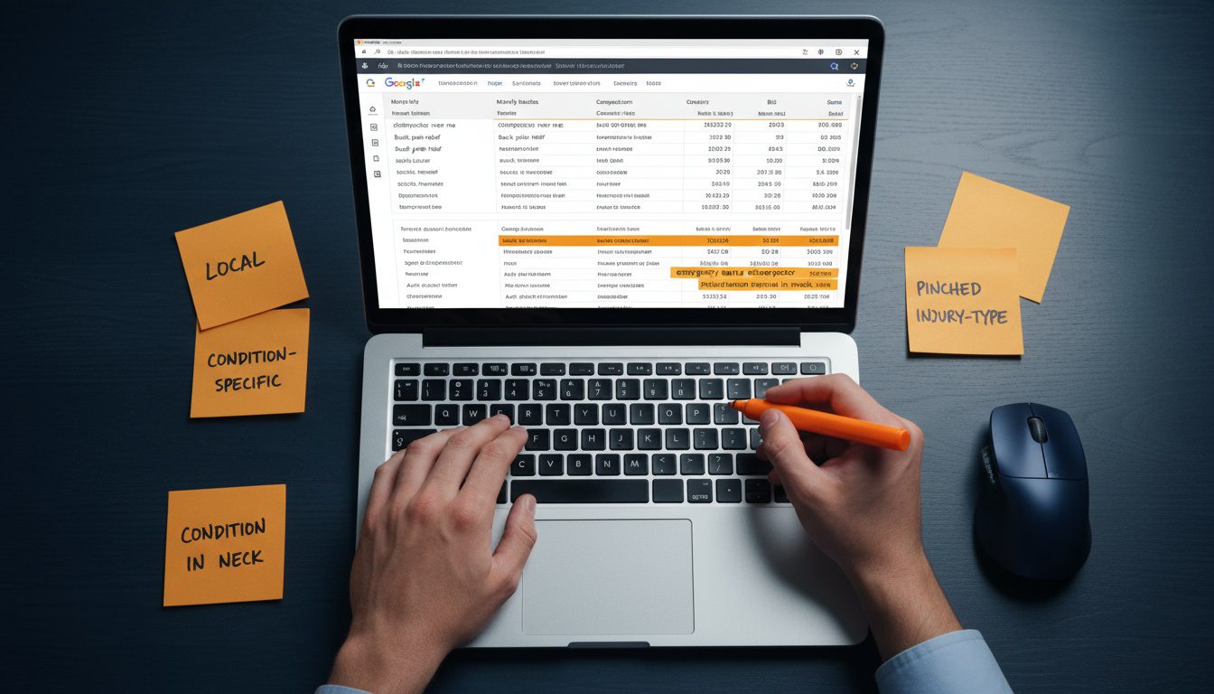 Chiropractic keyword research process