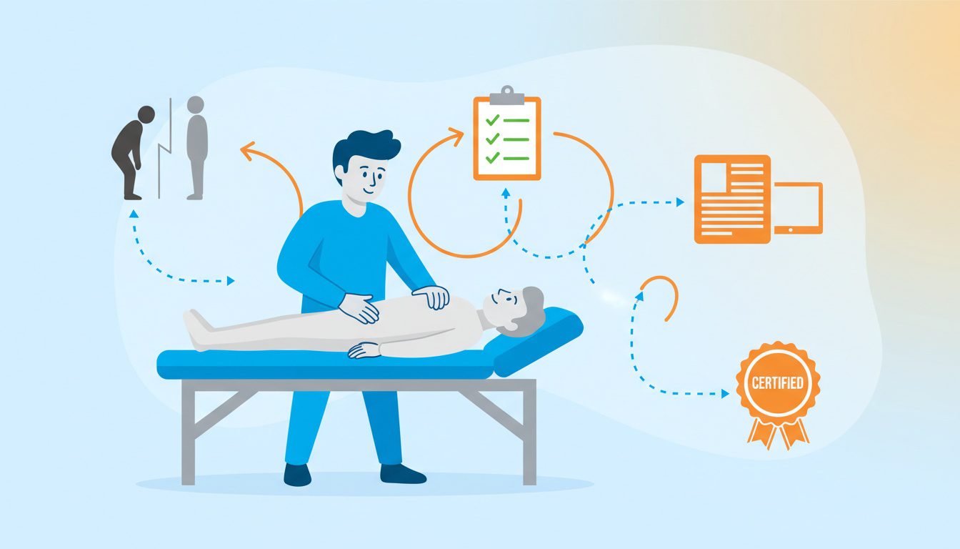 Chiropractor demonstrating real world patient treatment experience through case studies and hands on care documentation